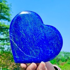 1.16LB Natural Lapis Lazuli Crystal Quartz Hand Carved Heart-shaped Healing Gem