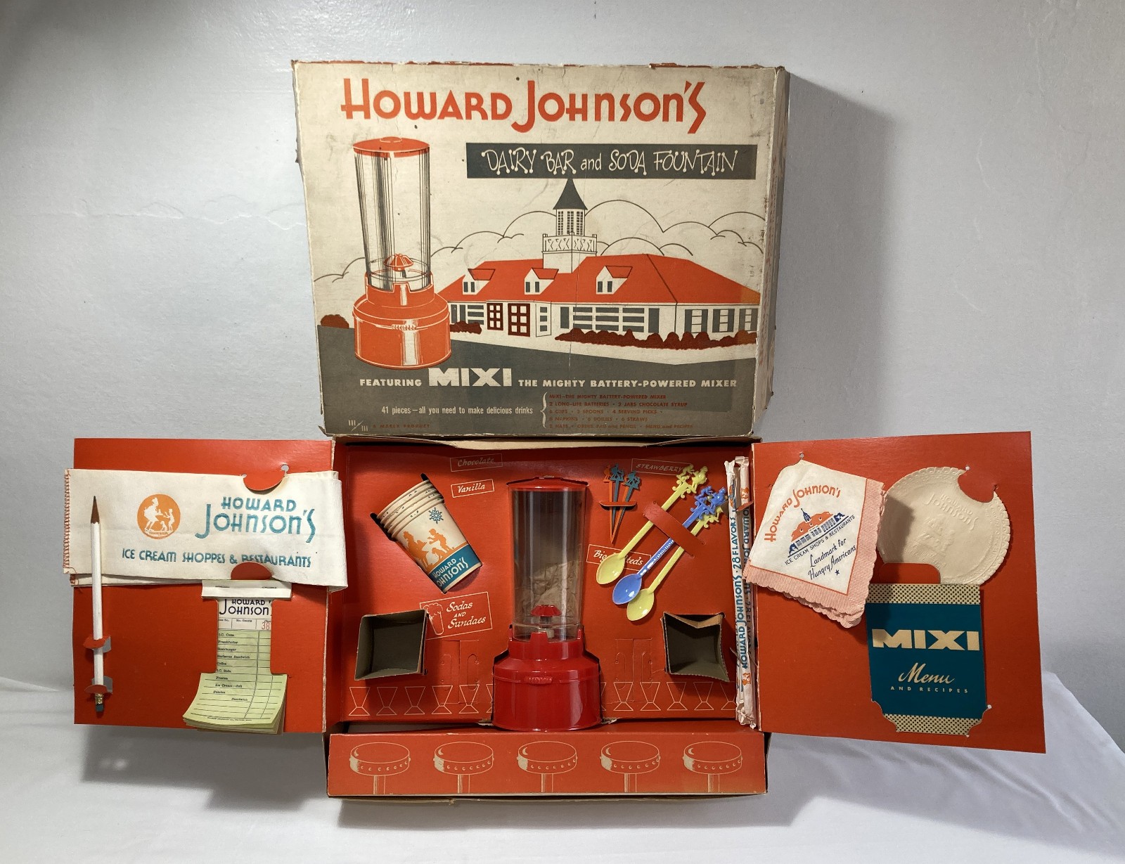 Vtg Howard Johnson's Dairy Bar & Soda Fountain Toy Marex NJ Works Near Complete