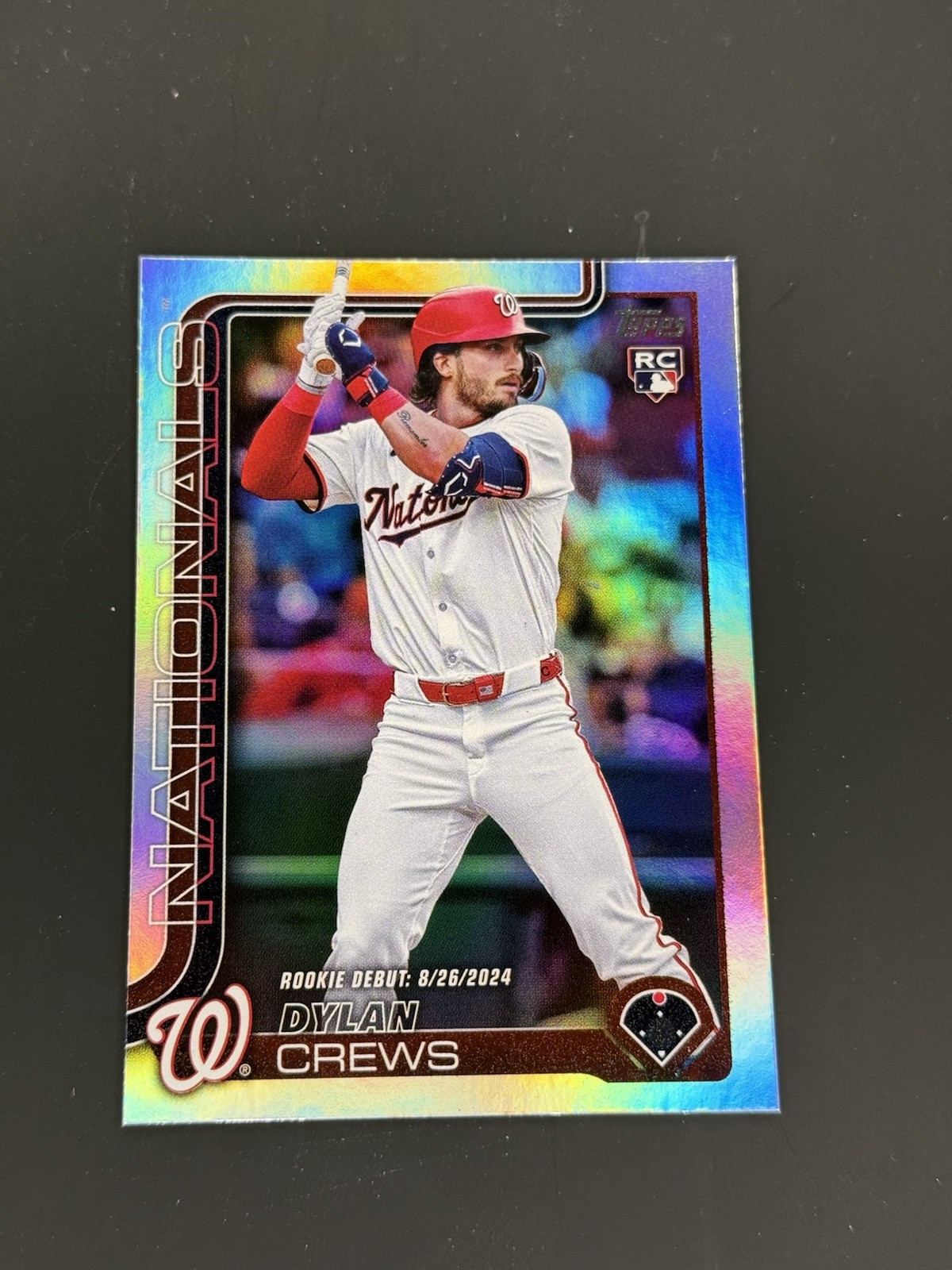 2025 Topps Update Series Dylan Crews Rookie Debut Rainbow Foil #US223