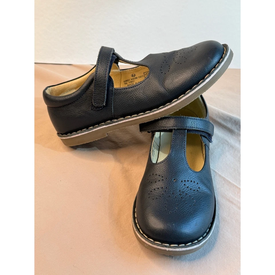 Мини Boden девочки темно-синий кожаный T-ремешок Мэри Джейн стиль ЕС 36 США 6 - Изображение 2 из 4