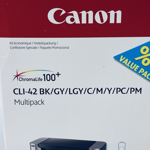 Cartuchos de tinta de impresora multipack originales Canon CLI-42 paquete de 8 Pixma Pro-100 ¡NUEVO! - Imagen 2 de 15