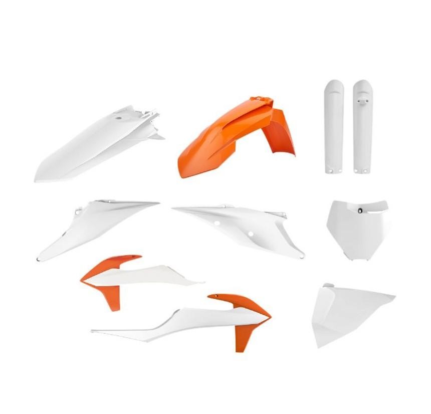 Habillage complet Polisport KTM 125-250 SX SX-F 19-23 blanc orange cross