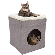 Indoor Cat Cube Furniture, Tan Cube