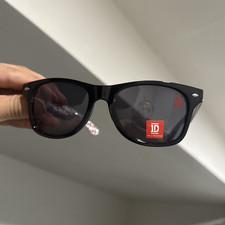 ID Square Men's Sunglasses Black Plastic 100% UV Protection Classic Style