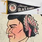 Vintage 1950’s Chicago Blackhawks 11.5x29 Inch Pennant NHL Hockey — photo 1
