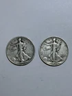 2- Walking Liberty Half Dollars, 1933-S, 1940-S. Nice Dates! #44