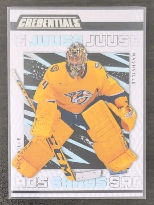 Juuse Saros #49 2023-24 Upper Deck Credentials Ice Blue Nashville Predators - Image 3 of 3