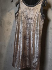 Guess Metallic Silver Sheen Mini Dress
