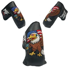 New Birdie Juice Blade Putter Cover from MF Golf Eagle American Flag