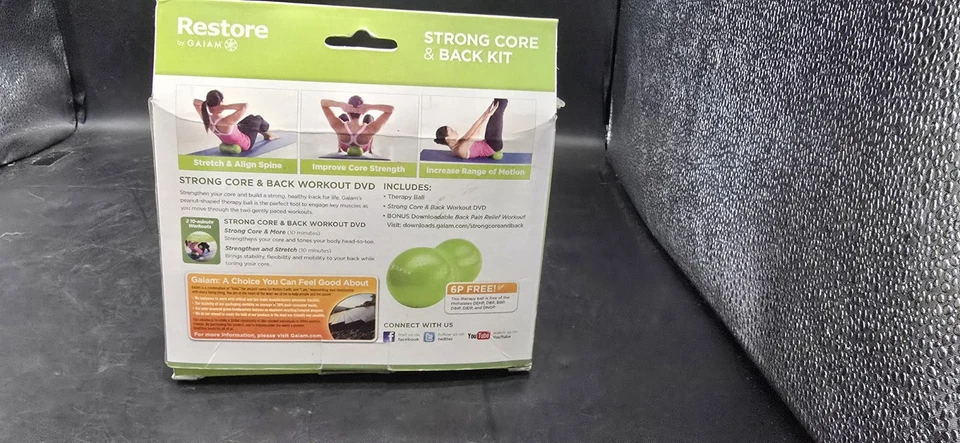 Restore by Gaiam Kit Fuerte Núcleo y Espalda Terapia Bola y Bomba Leer Foto 3 de 4