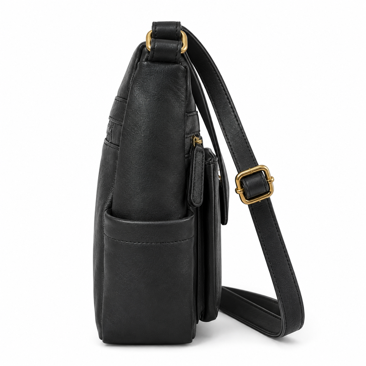 Rowallan Rucksack Rowallan of Scotland Medium Black Leather Crossbody Bag MultiPocket ...