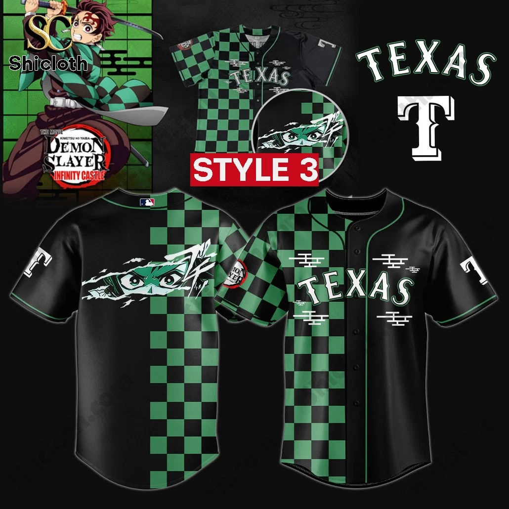 Rangers x demon Baseball Jersey Choose Style