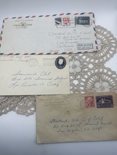 Vintage 1964 Standard Oil Company Envelopes With Postmarks And Stamps Set Of 3