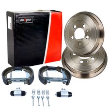 MAXGEAR Bremstrommel Vormontiert Bremsbacken Set Hinten für FABIA VW POLO 9N 6R1