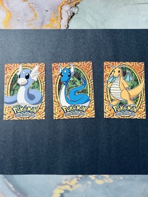 1999 Topps Pokemon Cards Set Of 3. E10-E12 Dratini Evolutions