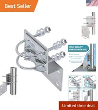 Versatile Outdoor Antenna Mount Bracket Compatible with Varied Pole Sizes