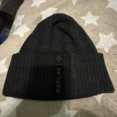 REPLAY Beanie Mütze schwarz wie Neu