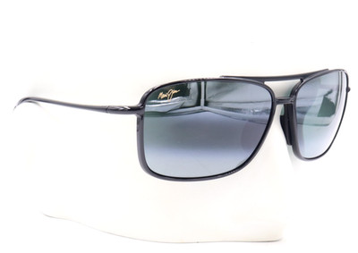 New Maui Jim KAUPO GAP Gloss Black Aviator Sunglasses  437-02 / MJ0437S-001 $259