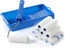 Paint Roller -Small Tray Set with High-Density Foam Mini Blue 