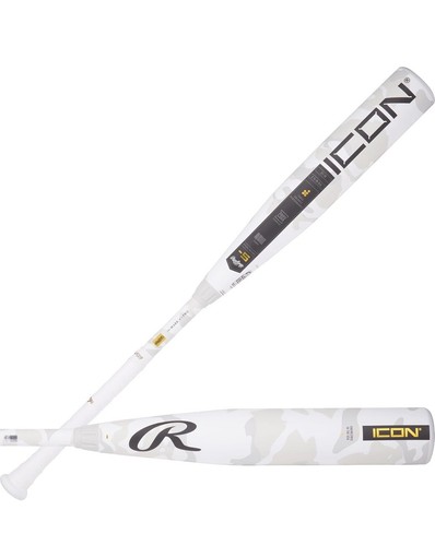 Bat De Baseball Rawlings Icon 2025 - 30 Pouces, Drop -8, 22 Oz - Composite Carbone - Occasion Bon état