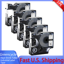 5PK 12mm Heat-Shrink Tube Industrial 18055 Label Tapes for DYMO LabelManager 150