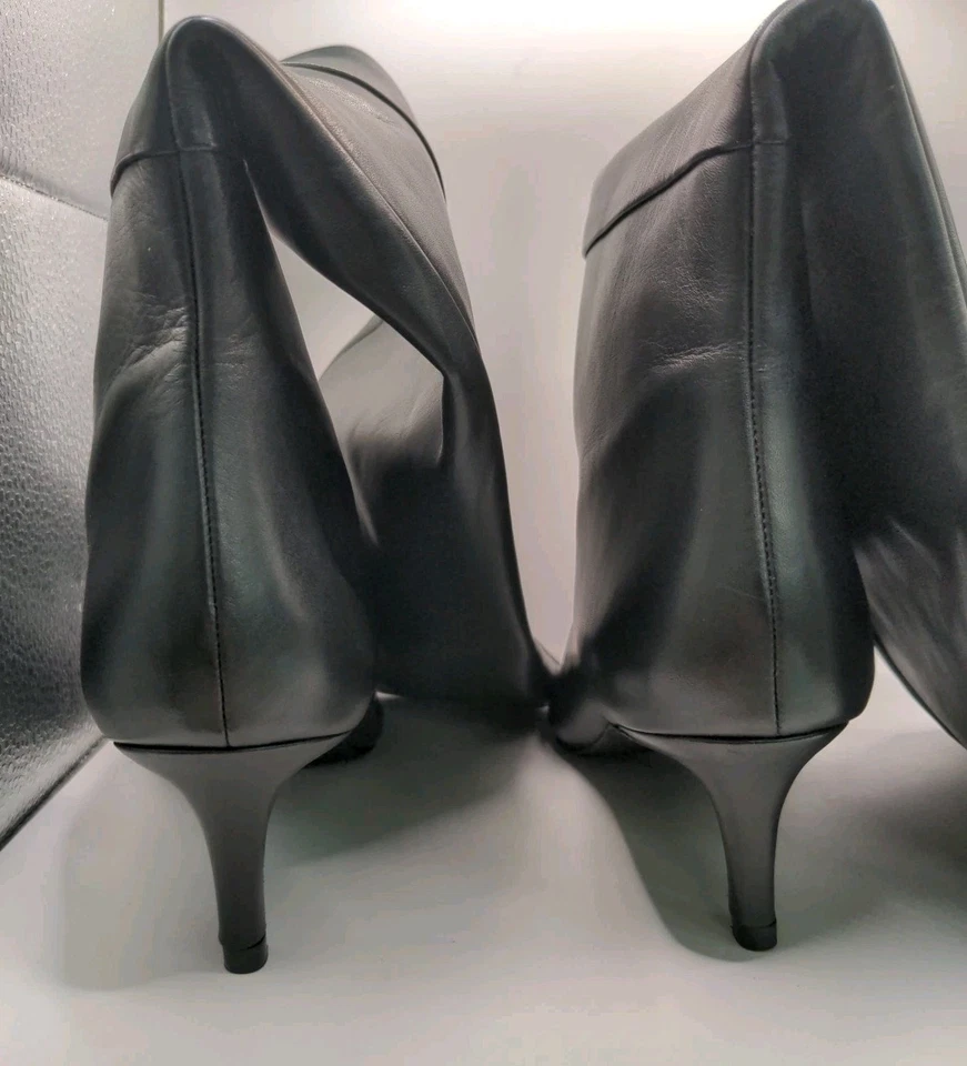 Nuevas Botas Seychelles Rosa Punta Sobre la Rodilla Tacón Gatito Negras Talla 9.5 Foto 4 de 4