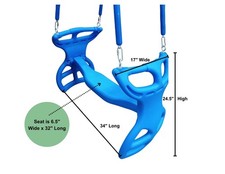 Multi-Child Double Glider Swing Kit for Playsets Outdoor Gyms- Double The Fun