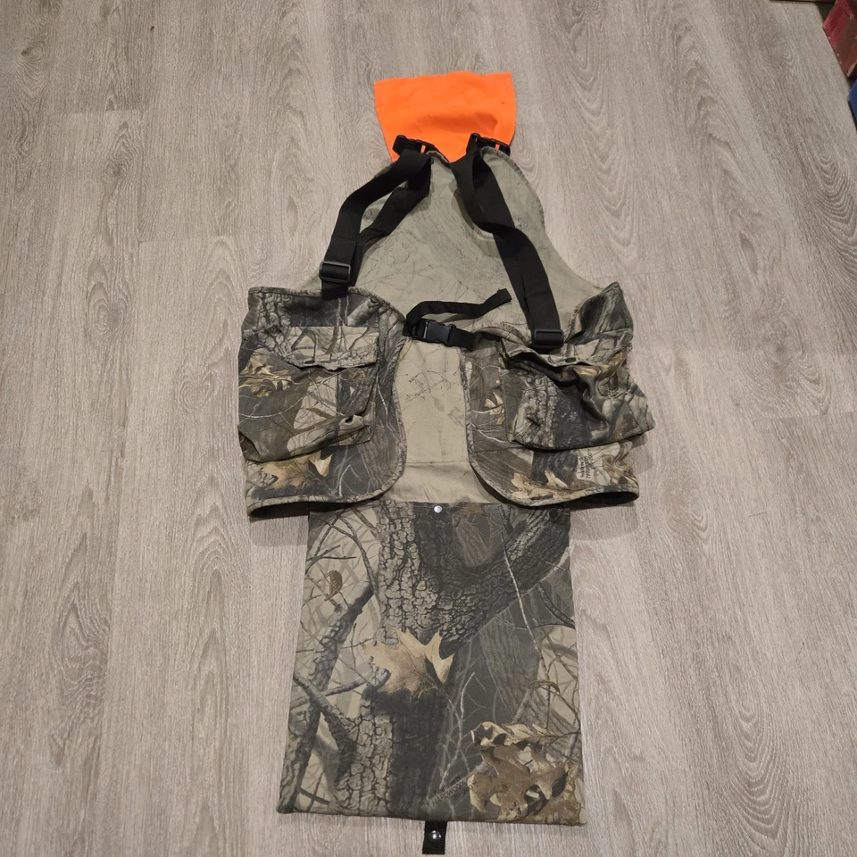 VTG Hunter Specialties Turkey Vest ONE SIZE Realtree Hardwood Camo Made in USA - Image 2 of 4