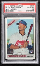 2015 Topps Heritage High Number Short Print Francisco Lindor PSA 10 GEM MT 1b0
