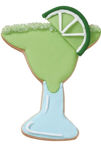 2 Wilton Margarita Glass shape Cookie Cutters coated metal 3-1/8" green - 第 3/3 張圖片