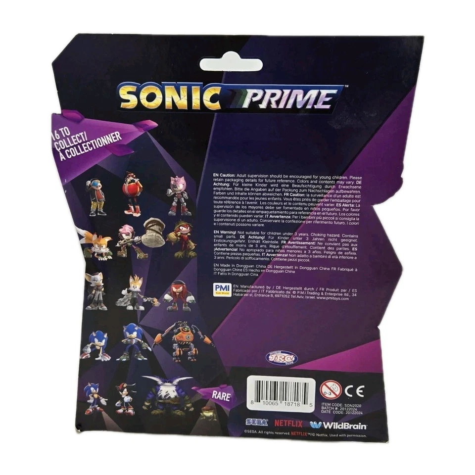Sonic Prime 3-Pack Amy Dr Robotnik Collectible Figures Set Netflix Series New - Image 2 of 2