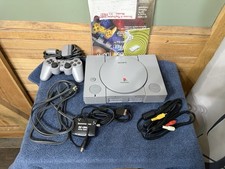 Sony PlayStation1 Console SCPH-7001 W/ Cables, Inn. Adaptor,  Controller. Test