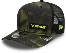 VR46 Valentino Rossi New Era 9FIFTY Stretch Snap Cap AOP Halftone Trucker Hat
