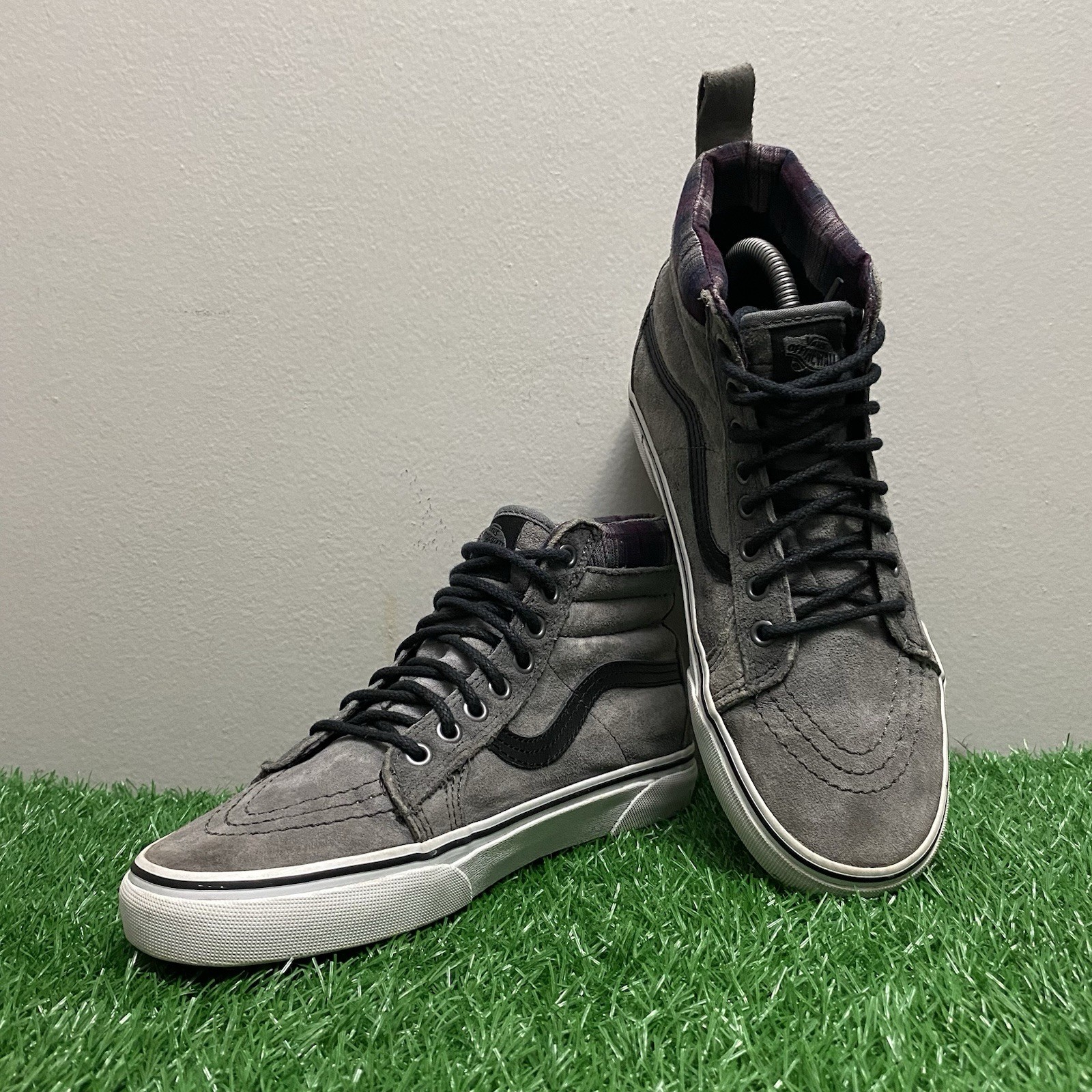 Vans "Off The Wall" Sk8-Hi MTE Suede Skate Shoes Gray Men's 7.0/Women's 8.5 thumbnail 9