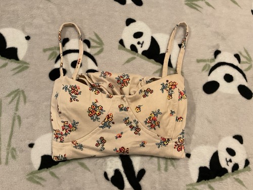 Rue 21 Women’s Bodysuit Size Medium Beige Floral Textured One Piece Cami