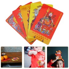  5 Pcs Chinese Auspicious Cards Happiness Wallet Decoration Feng Shui