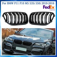 Front Kidney Grill for BMW 5 Series F10/F11 550i 535i 10-16 Glossy Black Grille