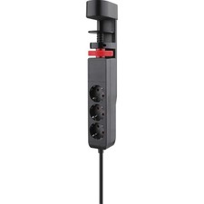 REV Ritter 3-Compartment Table Mount Power Strip with USB 0015728512