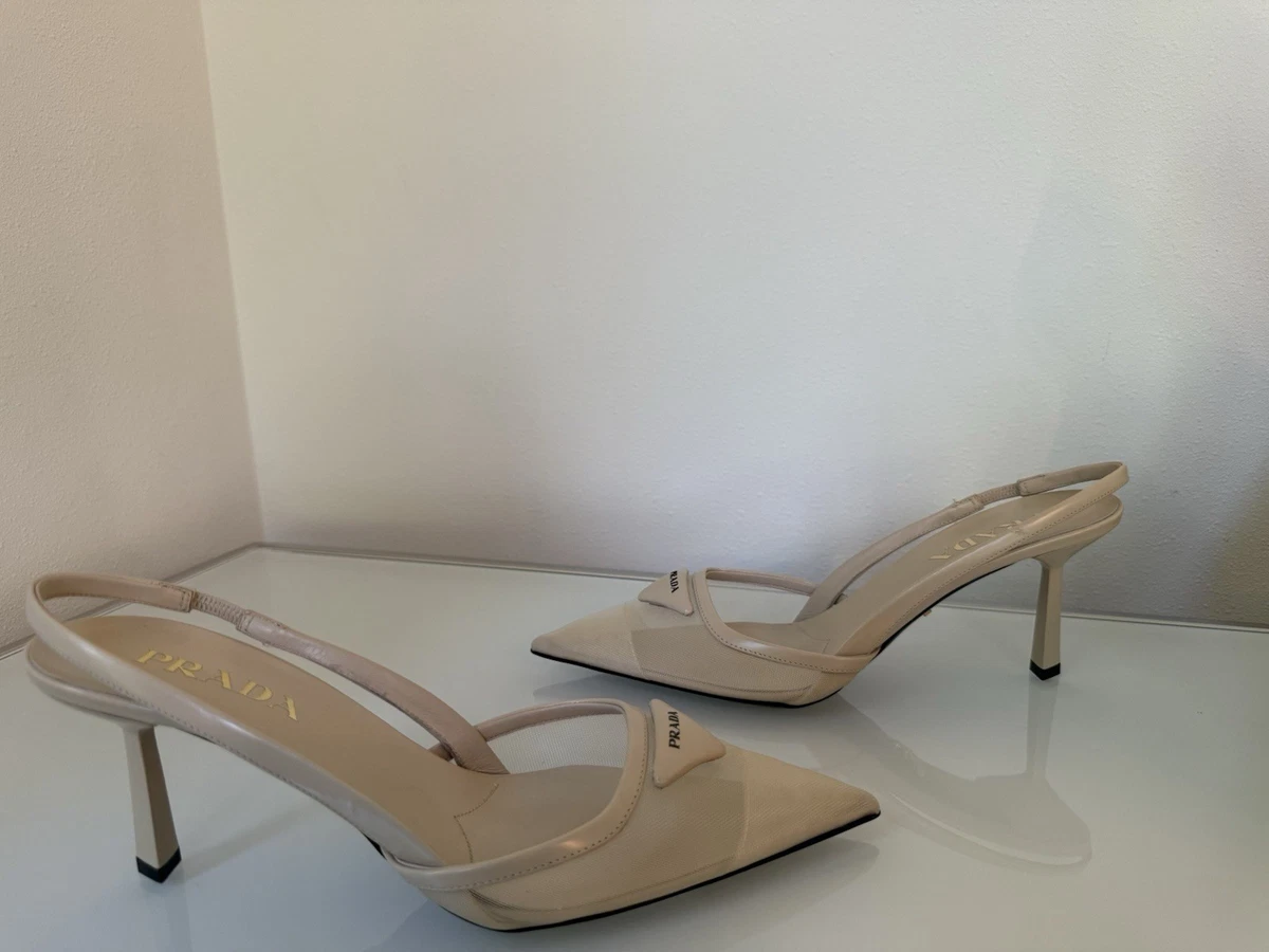 PRADA Slingback Mid (2-2.9 in) Heel Height Heels for Women for