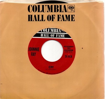 Johnnie Ray:Cry/The little white cloud that cried:US Columbia:Re-Issue