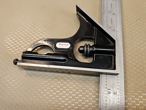 Starrett Combination Square & Ctr. Head w/ 12” Rule No. 4R Grad Machinist Tools - Picture 3 of 7