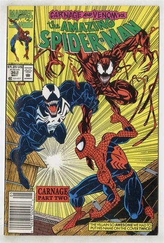 Amazing Spider-Man #362 NM 9.4 white pages  Carnage & Venom  Marvel  1992