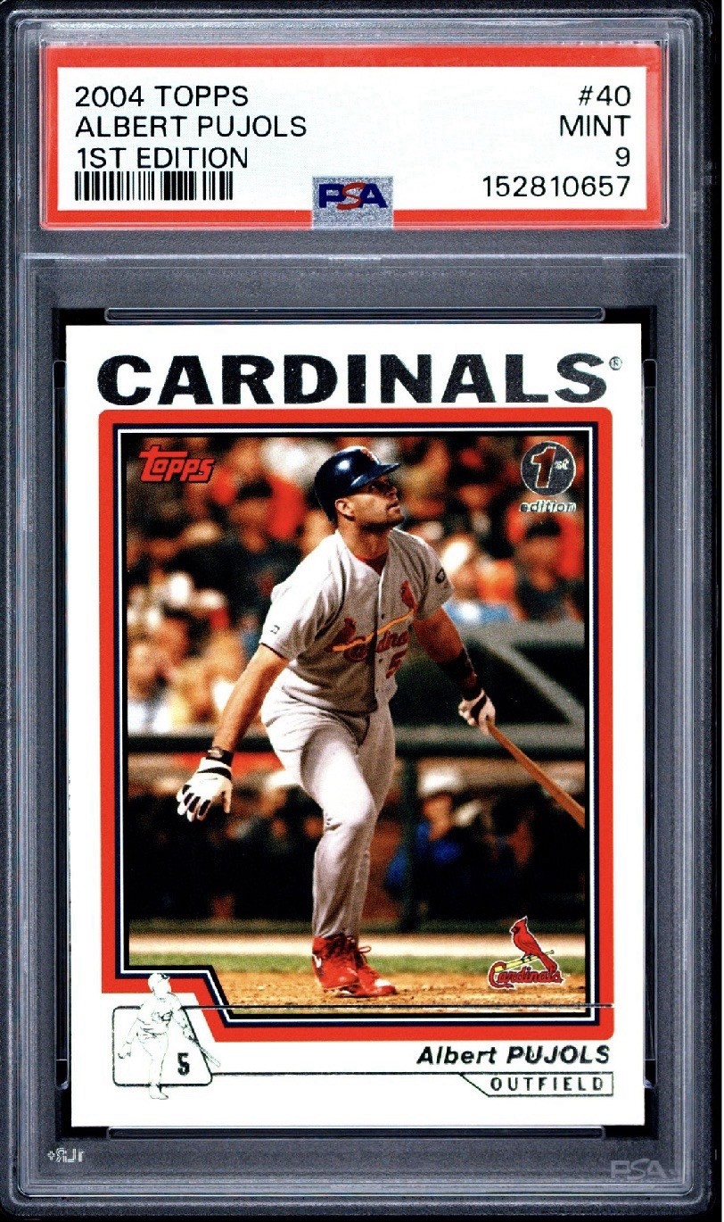 2004 Topps 1st Edition Albert Pujols St. Louis Cardinals PSA 9 Mint Rare Low Pop