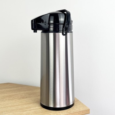 1,8L Flughafen Flachmann Pump Action Tee Kaffee Heißwasser Getränke Spender Kanne Kanne