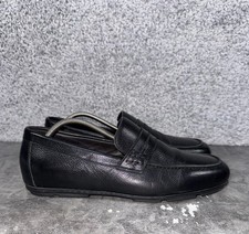 Bruno Magli Rallo Pebble Leather Black Mens Loafer Slip On Shoes Size 8.5M