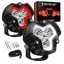 Novsight Halo Se Series 3 Inch Led Pods Spot Flood Combo Beam Lamp Redwhite Drl Novsight Halo Se Series 3 Inch Led Pods Spot Flood Combo Beam Lamp Redwhite Drl