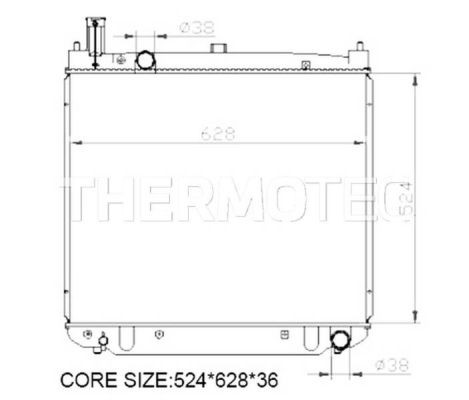 RADIATOR ENGINE COOLING D72017TT FOR TOYOTA HIACE/IV/Bus/Van/COMMUTER 2.5L 4cyl - Picture 4 of 8