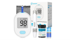 Blood Glucose Monitor Kit with 50 Test Strips 50 Lancets Diabetes Sugar Meter