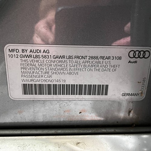 11-18 Audi A8 Quattro A8L Left Or Right B Pillar Tweeter Speaker Bose 4H0035399C - Picture 7 of 8