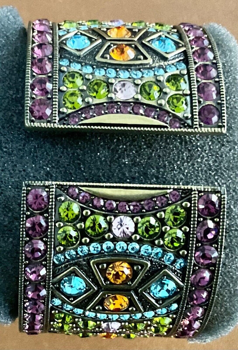 Colorful Beaded Quartz Watch.HEIDI DAUS Vintage Heidi Daus Watch and Bangle Bracelet With  main image 4